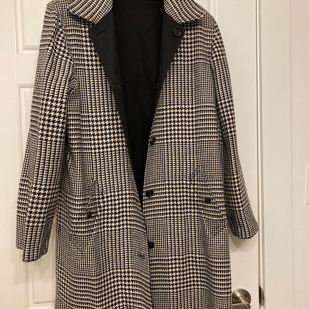Reversible black/houndstooth Ralph Lauren coat